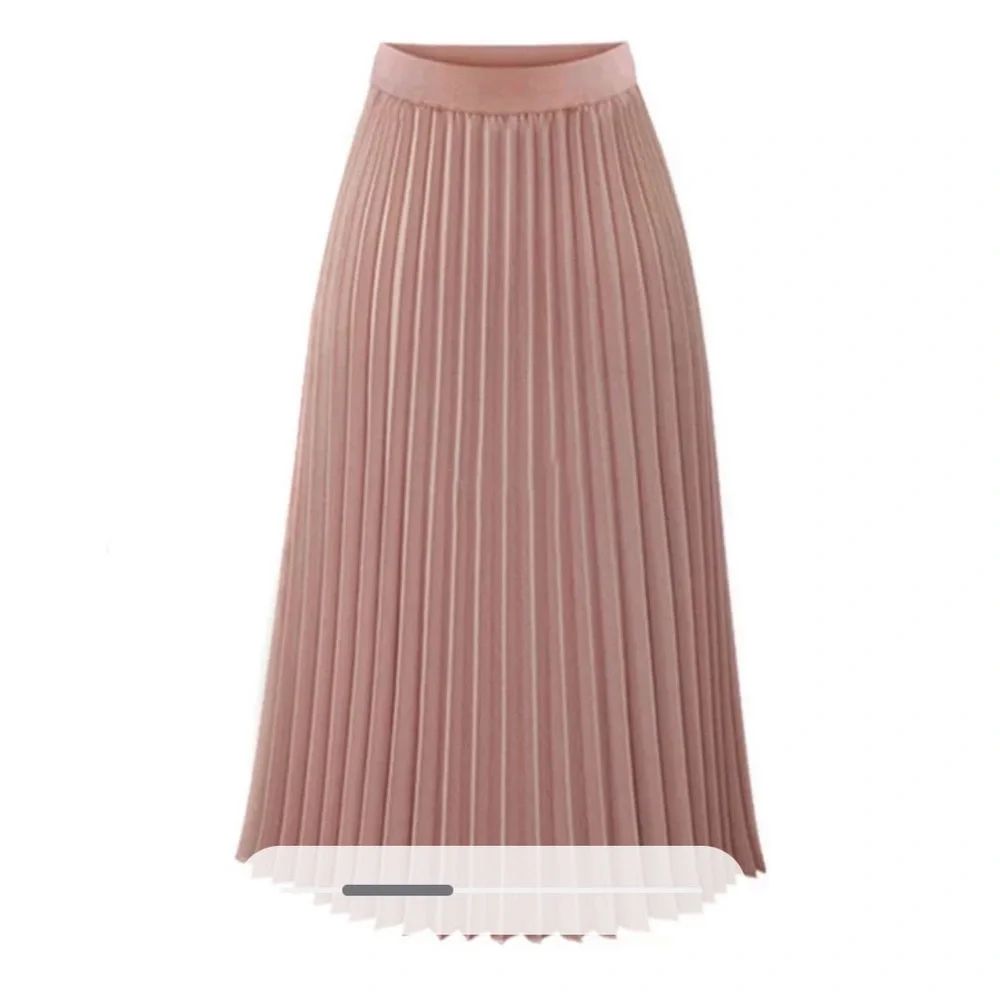 Pinkish Shade MIDI Pleated Polyester Skirt, New in Package - Picture 1 of 1